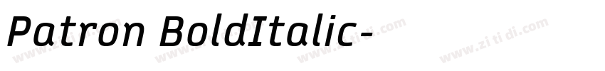 Patron BoldItalic字体转换